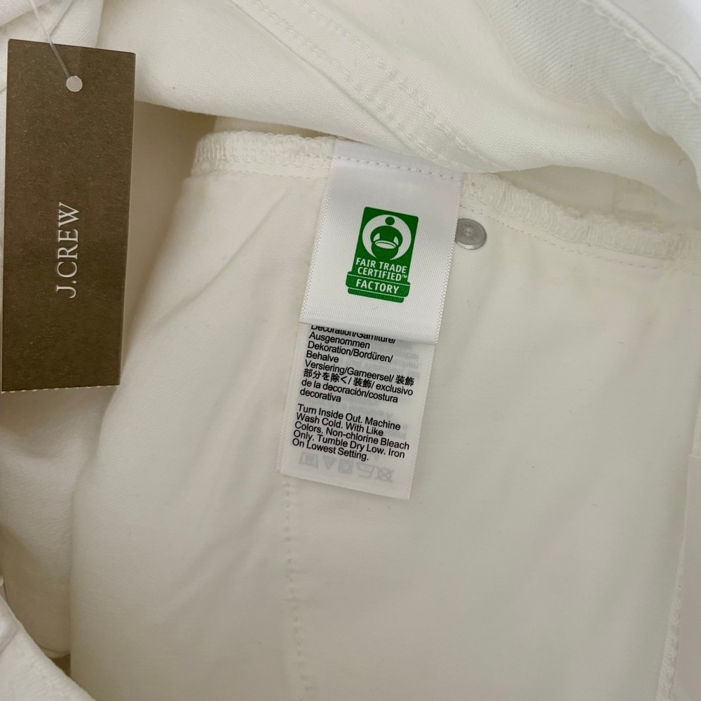 NWT!! J. CREW New High-Rise Denim Trouser Jeans White '96 Wide Leg Retro Size 32 - Picture 14 of 16
